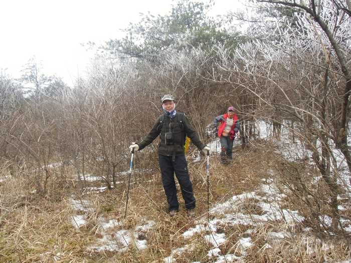 冬天的六股尖到处是未融化的雪地